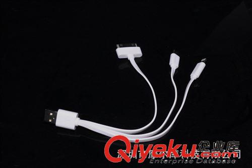 移動(dòng)電源充電線蘋果安卓手機(jī)MICRO/IPAD一拖三連接線 批發(fā) OEM原始圖片2