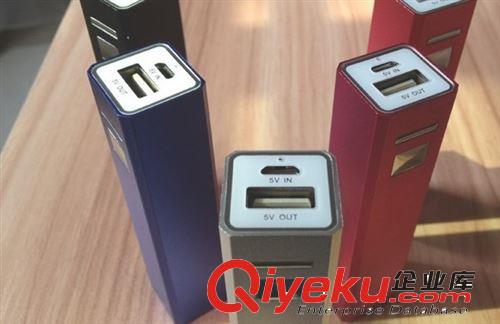 3000毫安移動(dòng)電源 智能手機(jī)電寶 方管口紅鋁合金便攜式充電器原始圖片3