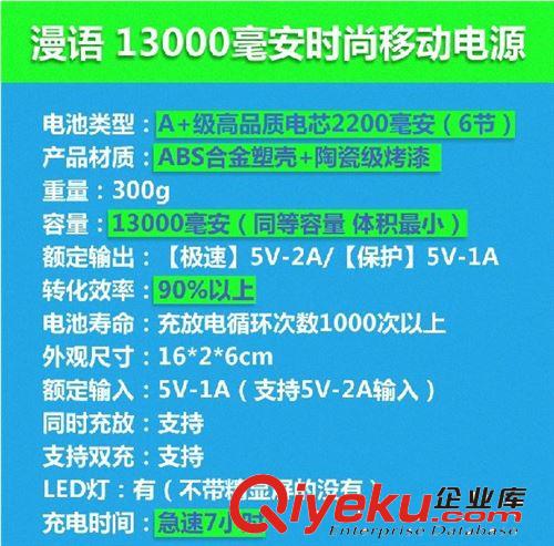 漫語飛魚移動電源 蘋果5s移動電源套料充電寶 MY60C超大容量電源原始圖片3