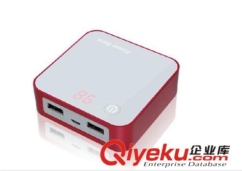 移動(dòng)電源禮品定做印logo7800毫安數(shù)顯鋁金亞克力手機(jī)充電寶原始圖片2