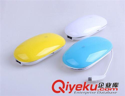 爆款觸摸型 機線一體移動電源 智能手機充電寶鼠標外型 廠家直銷