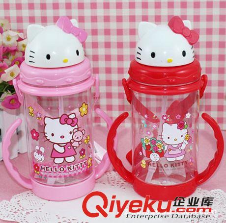 2014年爆款PP塑料hello kitty膠杯隨手杯帶提手