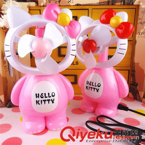 新款韓式HEELO  KITTY立體臺式風(fēng)扇座扇卡通KT貓風(fēng)扇