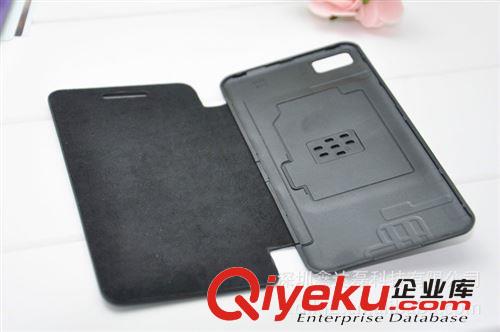 工廠直銷黑莓 Z10 時尚十字紋  左右翻 手機保護皮套 外套批發原始圖片3
