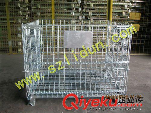 鐵網(wǎng)倉儲籠 折疊鐵籠 金屬倉儲籠 存貨籠 鐵籠車 周轉(zhuǎn)籠