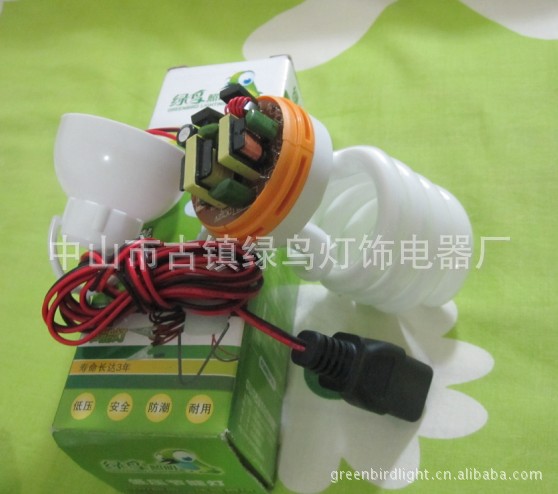 DC48V，中半螺帶品字插節(jié)能燈原始圖片2
