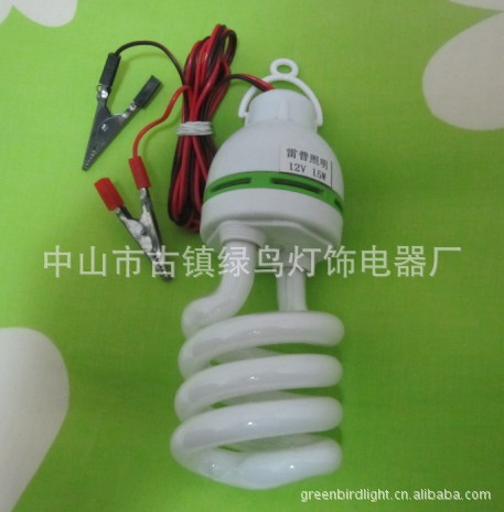 12V帶夾子節能燈，直流節能燈原始圖片3