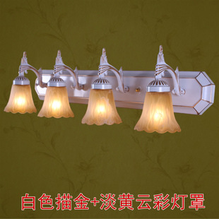 歐式4頭壁燈 白色田園衛(wèi)生間浴室鏡前燈 簡(jiǎn)約現(xiàn)代四頭長(zhǎng)臥室燈原始圖片2