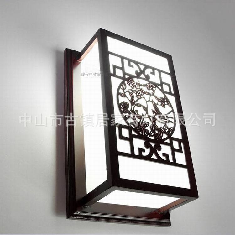 紅木壁燈 實木燈飾 室內燈具 家庭墻壁裝飾燈  中式羊皮燈具