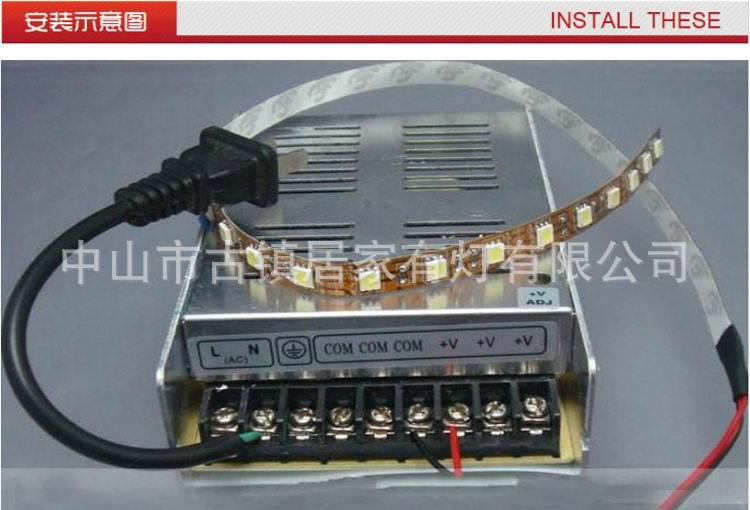 低壓開關(guān)電源 3528/5050低壓LED燈帶燈條專用電源 12V輸出原始圖片3