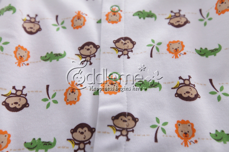 精梳純棉短袖包屁衣 舒適面料 cuddle me嬰兒新生前開三角哈衣原始圖片3