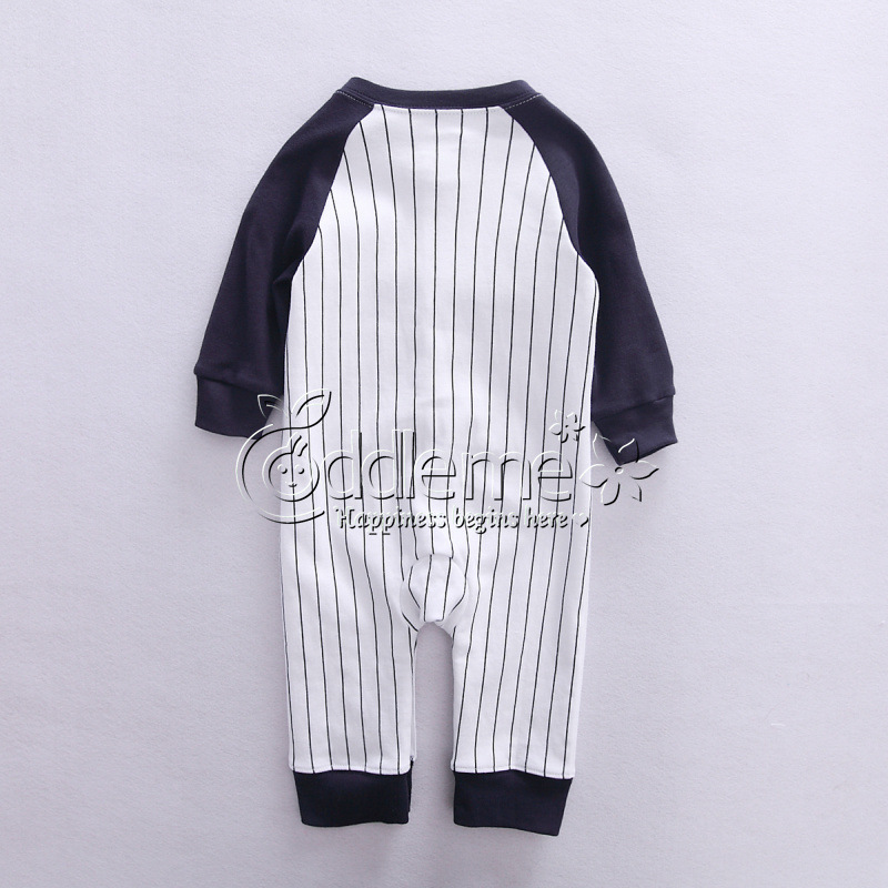 純棉舒適嬰兒爬地服 字母橫條爬地服 cuddle me寶寶爬地服