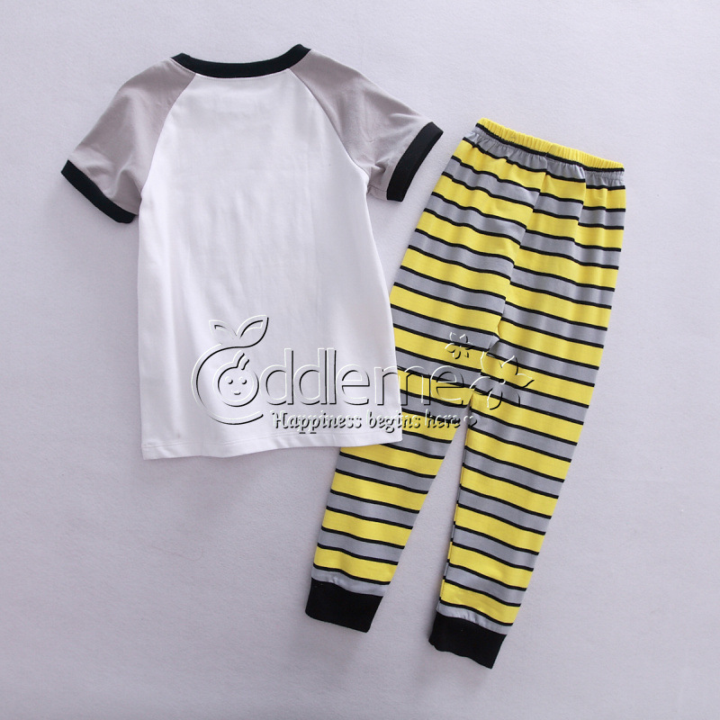 cuddle me品牌居家服卡通兒童居家套裝 休閑舒適長袖男女童居家服