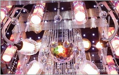 燈飾批發(fā) MP3水晶燈 激光舞臺水晶燈 新款上市 品凡跑量燈飾原始圖片3