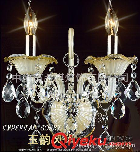 供應(yīng)歐式水晶吊燈雙頭壁燈 新款水晶壁燈 過道鏡前燈雙頭壁燈原始圖片3