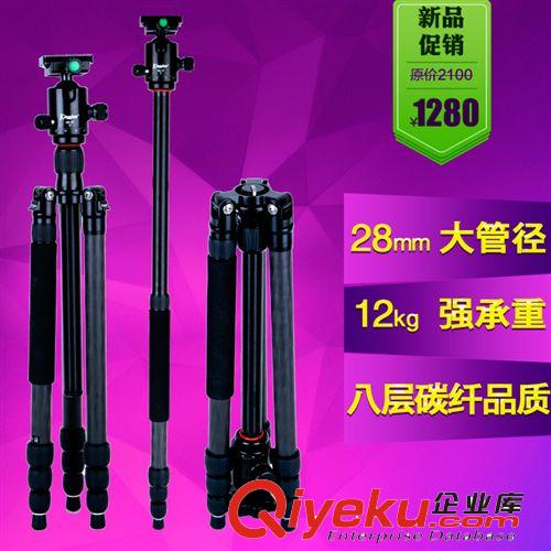新品 勁捷CT-288B專業(yè)單發(fā)相機碳纖維三腳架 反折疊三角支架