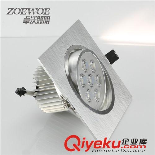 LED3W單頭方形射燈節(jié)能燈背景墻燈飾燈具格柵筒燈天花斗膽燈全套