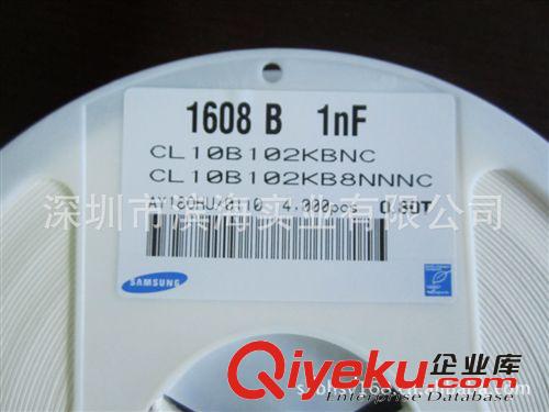 代理三星貼片電容貼片陶瓷電容CL10B102KBNC（0603-1NF-50V）原始圖片2