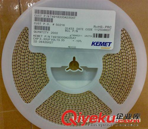 KEMET基美固體鉭質電容器T491B336K010AT 3528-21 33UF原始圖片2