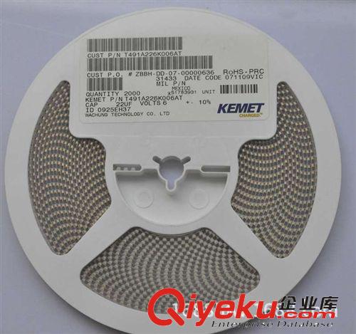 KEMET基美固體鉭質電容器T491B336K010AT 3528-21 33UF原始圖片3