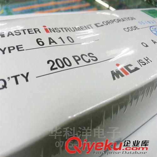 tj 整流二極管 6A10 二極管 6A 1000V 原裝zpMIC 200只/盒