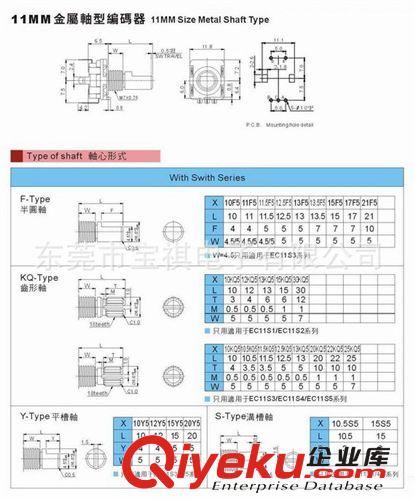 厂家生产 编码器 旋转编码器 EC11S1H