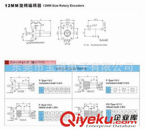 廠家直銷 360度編碼器 旋轉(zhuǎn)編碼器 EC1201H