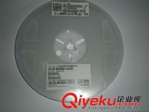 供應(yīng)國巨/YAGEO品牌貼片電容0805 0.1UF 50V K X7R