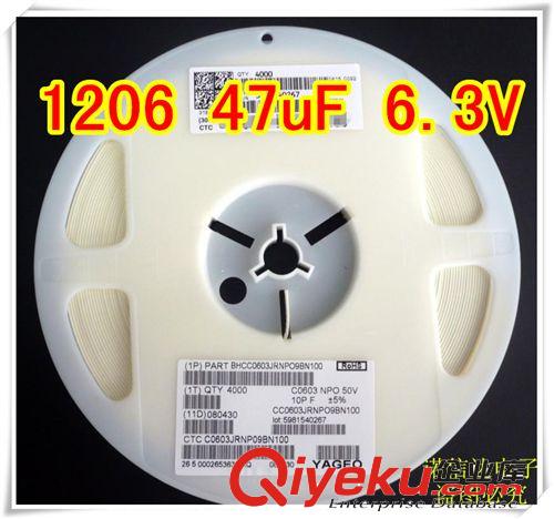 原裝zpSMD貼片電容1206 47uF 6.3V 陶瓷電容 環(huán)保無(wú)鉛 現(xiàn)貨直銷