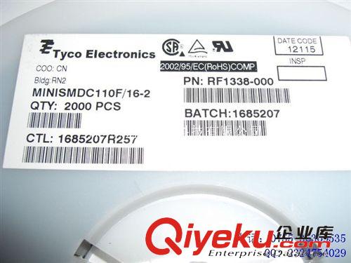 供應(yīng)TYCO保險絲 MINISMDC110F/16-2 1A 16V 全新原裝 專業(yè)配單