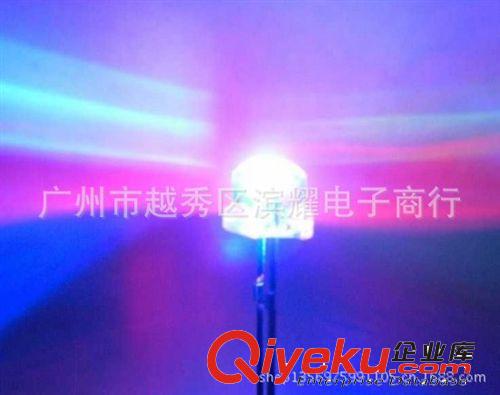 廠家直銷LED二極管F3圓頭七彩快閃 短腳原始圖片2