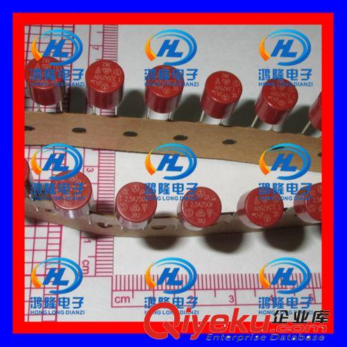 T2.5A 250V 2.5A 圓柱型保險絲 塑封保險管382 棕紅色 保險絲管