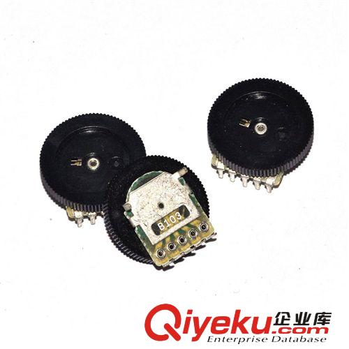 松藤|(zhì)齒輪電位器 10K 16*2MM 雙聯(lián) 5腳 撥盤電位器(50個(gè))原始圖片2