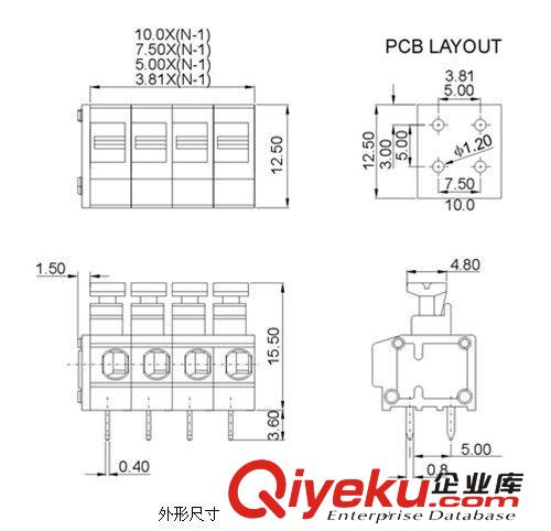 免螺絲接線(xiàn)端子 DA260 間距 3.81 5.0 7.5 帶 VDE UL CQC CE認(rèn)證