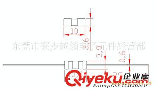 3.6X10玻璃快斷單體UL/CSA/ROHS認證保險絲,保險管