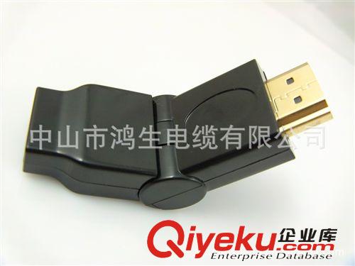 鴻生電纜供應(yīng)HDMI轉(zhuǎn)接頭，MINI HDMI M/F，90度旋轉(zhuǎn)型