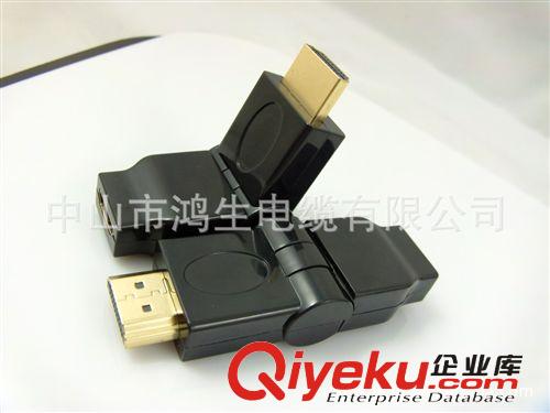 鴻生電纜供應(yīng)HDMI轉(zhuǎn)接頭，MINI HDMI M/F，90度旋轉(zhuǎn)型