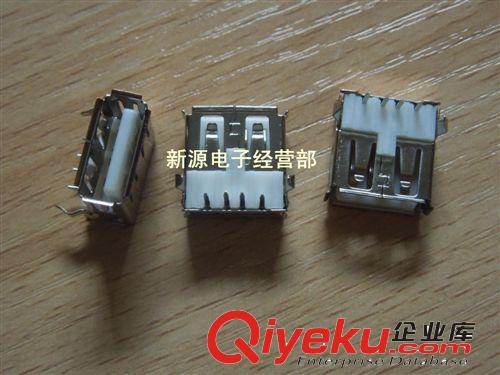 USB方口座 USB插座 USB-B母 90度彎針