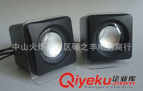 USB2.0帶薄片方塊音箱 玻璃架電腦小音箱 外貿(mào)禮品USB電腦小音響原始圖片2