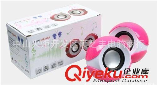 tj  大眼睛小音響 迷你2.0小音箱 筆記本小音響 電腦配件批發(fā)原始圖片3