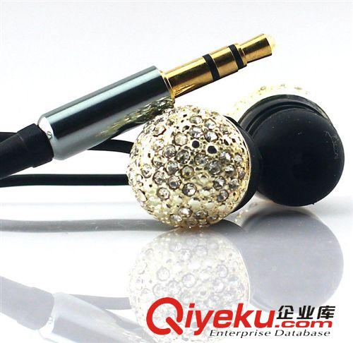 高級鑲滿鉆耳機 金屬頭骨耳機 入耳式MP3耳機電腦耳塞 鐵盒包裝