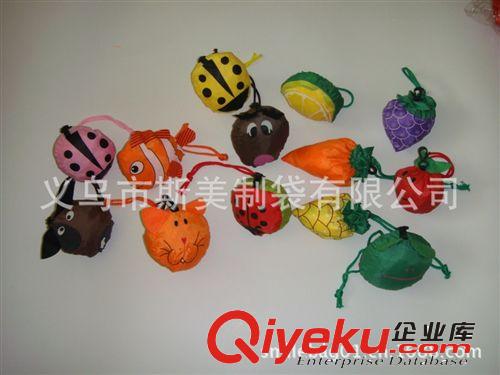 水果動物環保購物袋 玫瑰花折疊購物袋 尼龍滌綸禮品袋 草莓袋
