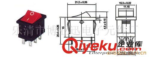 供應(yīng)kcd203六腳兩檔船型開(kāi)關(guān)原始圖片2