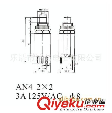 供應按鈕開關AN4 2*2 按鍵開關 小型按鍵開關 小型按鈕開關