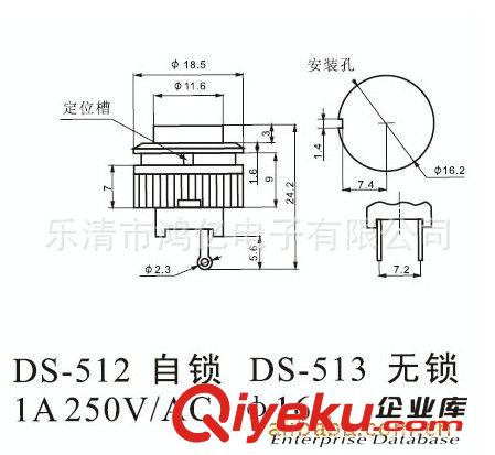 廠家直供 按鈕開關(guān)  DS-512 按鍵開關(guān)  小型按鈕開關(guān)原始圖片2