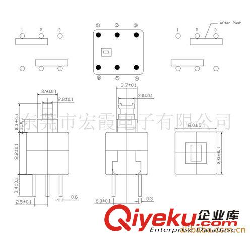 供應高品質自鎖開關8*8