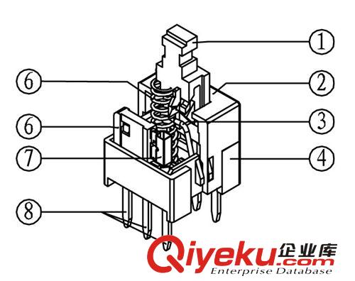 供應 7.0*7.0 自鎖型按鍵開關原始圖片3