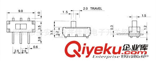 3腳側插 高柄微型撥動開關原始圖片3