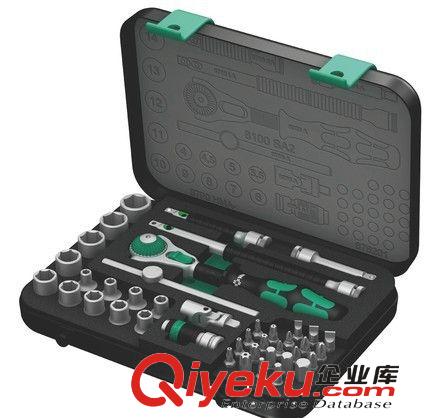 WERA 8100 SA2 Zyklop 1/4棘輪扳手套筒42件套