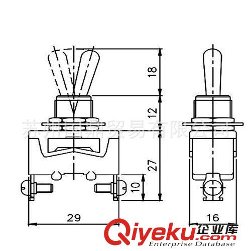 蘇州現(xiàn)貨供應(yīng)天得搖頭開關(guān) TO11原始圖片2